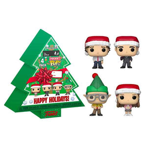 The Office - Holiday Tree Box US Exclusive Pocket Pop! Mini Vinyl Figures - Set of 4