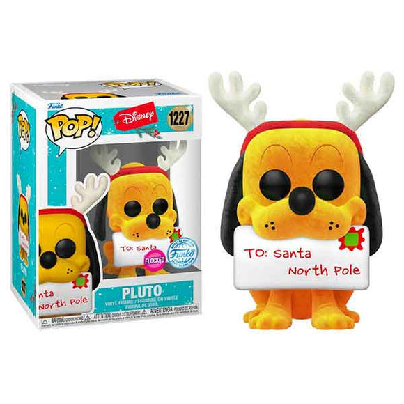 Disney - Pluto Holiday Flocked Pop! Vinyl Figure