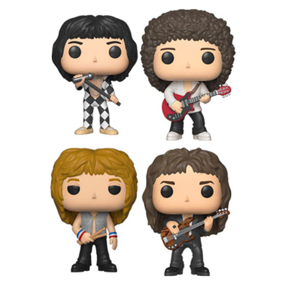 Queen - Freddie Mercury, Roger Taylor, Brian May & John Deacon Pop! Vinyl Figures - Set of 4