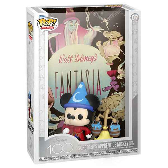 Disney - Fantasia - Sorcerer's Apprentice Mickey with Broom Pop! Movie Poster Deluxe Vinyl Figure Set