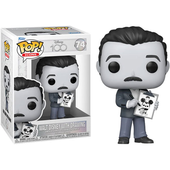 Disney 100th - Walt Disney with drawing Pop! Vinyl Figure