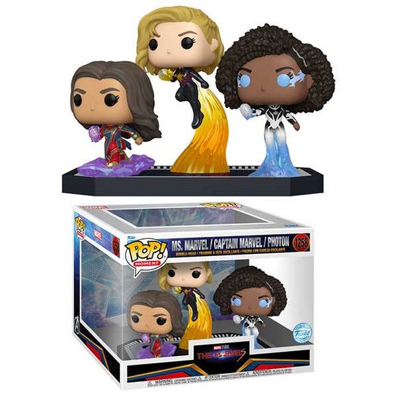 The Marvels (2023) - Ms. Marvel, Captain Marvel & Photon Pop! Movie Moment Vinyl Figure Set