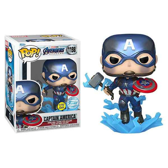 Avengers 4: Endgame - Captain America US Exclusive Metallic Glow Pop! Vinyl Figure