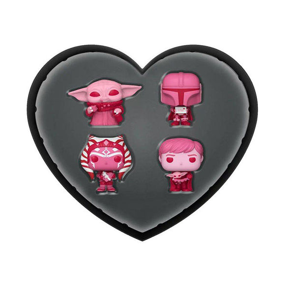 Star Wars: The Mandalorian - Valentines Day Pocket Pop! Vinyl Figures - Set of 4