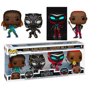 Black Panther 2: Wakanda Forever - Nakia, Black Panther, Ironheart MK2, Oyoke Pop! Vinyl Figures - Set of 4