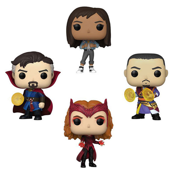 Doctor Strange 2: Multiverse of Madness - Dr Strange, America Chavez, Scarlett Witch & Wong Pop! Vinyl Figures - Set of 4