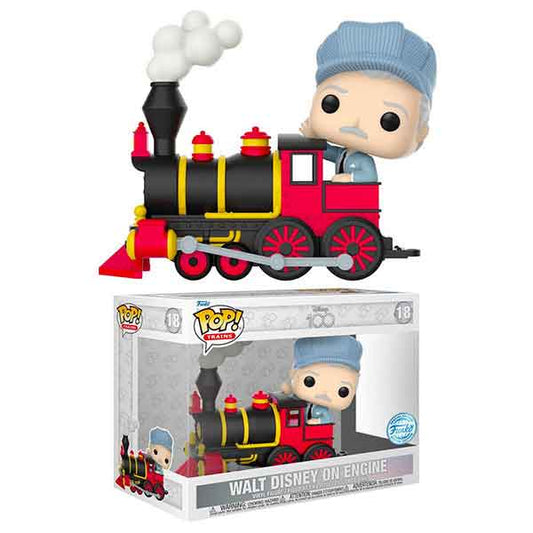 Disney 100th - Walt Disney on Engine US Exclusive Pop! Train Vinyl Figure Set