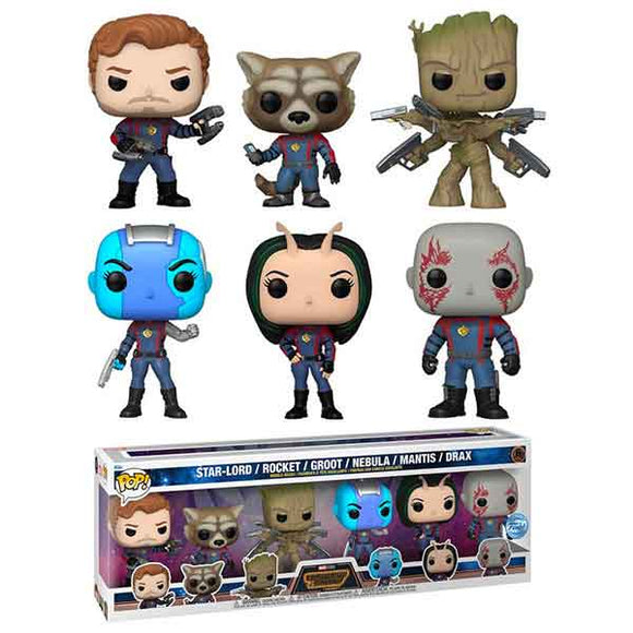 Guardians of the Galaxy: Vol. 3 - Star Lord, Rocket, Groot, Nebula, Mantis & Drax Pop! Vinyl Figures - Set of 6