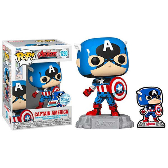 Marvel Comics - Captain America 60th Anniversary (with Pin) Pop! Vinyl Figure