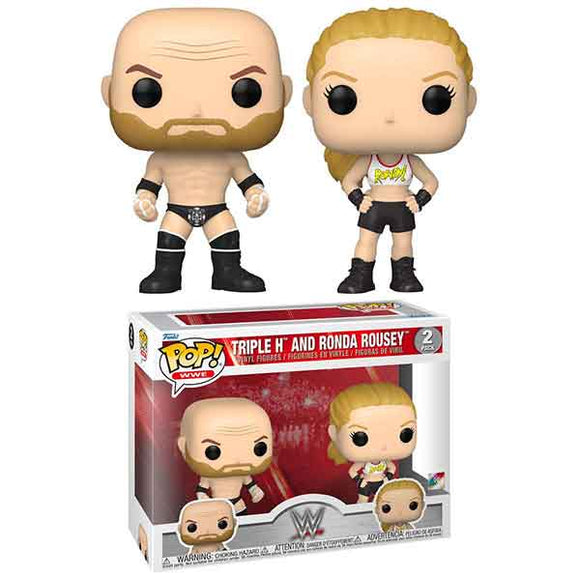 WWE (Wrestling) - Rhonda Rousey & Triple H Pop! Vinyl Figures - Set of 2