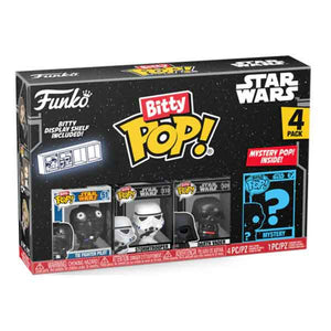 Star Wars - Darth Vader, The Fighter Pilot, Stormtrooper Bitty Pop! Vinyl Figures - Set of 4