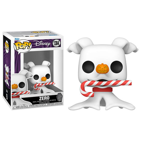 The Nightmare Before Christmas 30th Anniversary - Zero with Candy Cane Pop! Vinyl Figure