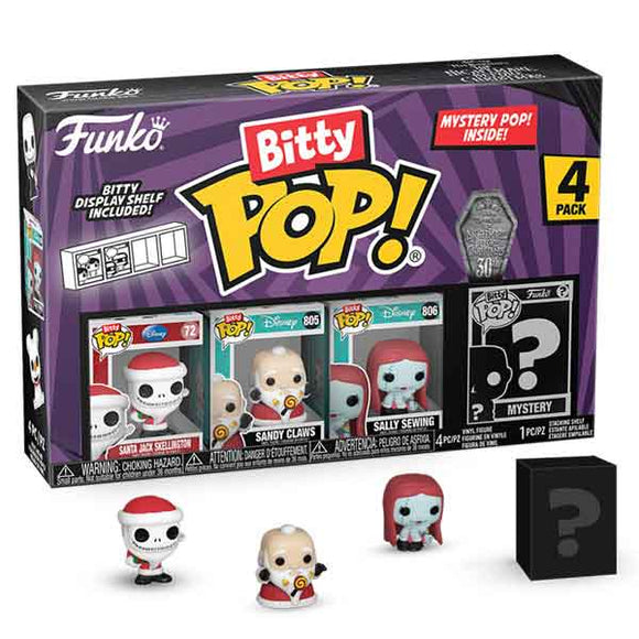 The Nightmare Before Christmas - Santa Jack Bitty Pop! Vinyl Figures - Set of 4