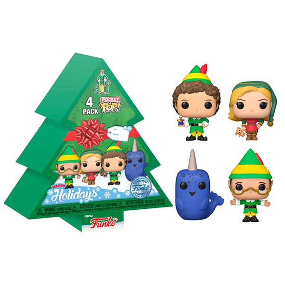 Elf - Tree Holiday Pocket Pop! Vinyl Figures - Box Set of 4