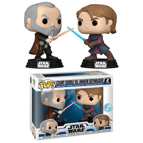 Star Wars: The Clone Wars - Anakin Skywalker Vs Count Dooku Pop! Vinyl Figures - Set of 2