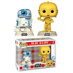 Star Wars: D100 - R2-D2 & C-3PO Retro Reimagined Pop! Vinyl Figures - Set of 2