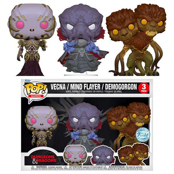 Dungeons & Dragons - Vecna, Mind Flayer & Demogorgon Pop! Vinyl Figures - Set of 3