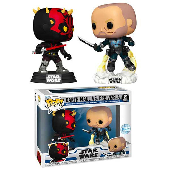 Star Wars: Clone Wars - Darth Maul Vs Pre Vizsla Pop! Vinyl Figures - Set of 2