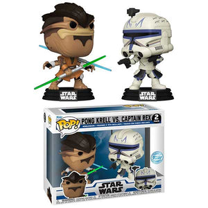 Star Wars: Clone Wars - Pong Krell Vs Captain Rex Pop! Vinyl Figures - Set of 2