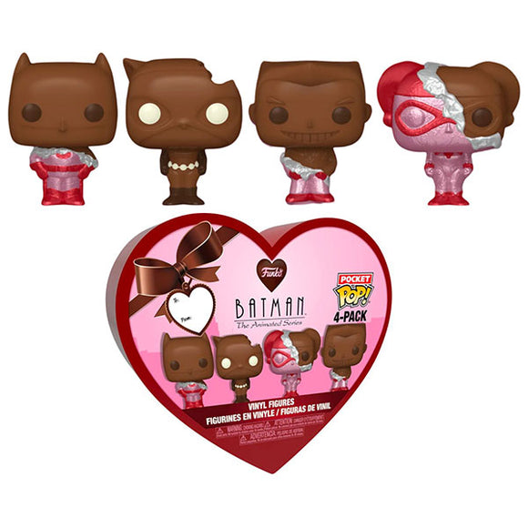 DC Batman: The Animated Series - Valentines 2024 Chocolate Pocket Pop Vinyl Figures - Set of 4