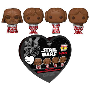 Star Wars: Valentines 2024 Chocolate Pocket Pop! Vinyl Figures  - Set of 4