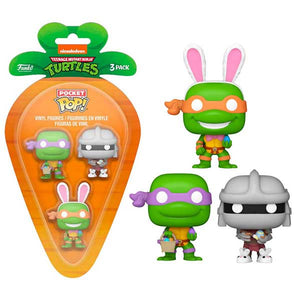 Teenage Mutant Ninja Turtles - Donatello, Shredder & Michelangelo Carrot Pocket Pop! Vinyl Figures - Set of 3