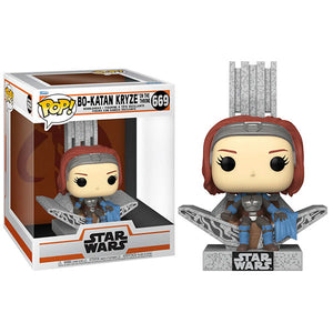 Star Wars: Mandalorian - Bo-Katan Kryze on Throne Pop! Deluxe Vinyl Figure