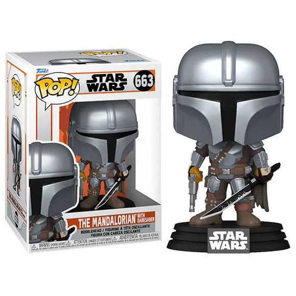 Star Wars: Mandalorian - Mandalorian with DarkSaber Pop! Vinyl Figure