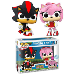 Sonic - Shadow & Amy Rose Flocked Pop! Vinyl Figures - Set of 2