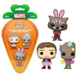 Guardians of the Galaxy - Star-Lord, Groot, & Rocket Carrot Pocket Pop! Vinyl Figures - Set of 3