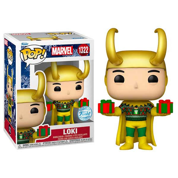 Marvel Comics - Loki with Sweater Holiday Metallic Pop! Vinyl Figure