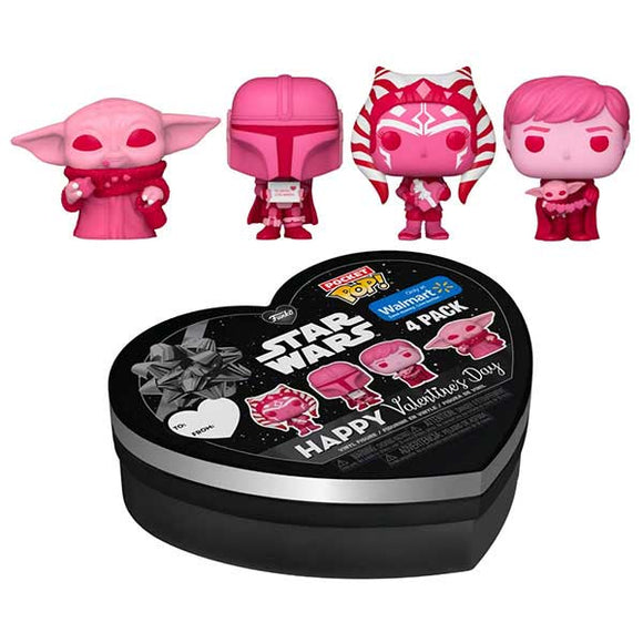 Star Wars: Valentines 2024 Pink Pocket Pop! Vinyl Figures - Set of 4