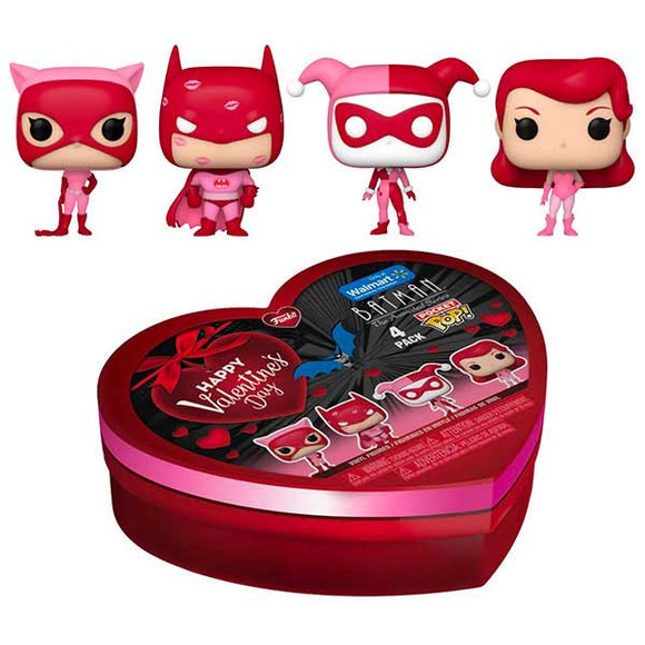 DC Batman: The Animated Series - Valentines 2024 Pink Pocket Pop! Vinyl Figures - Set of 4