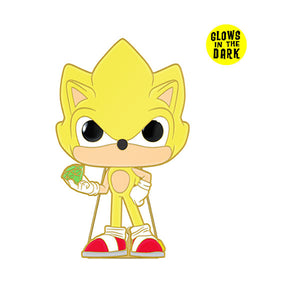 Sonic the Hedgehog - Super Sonic Glow 4" Enamel Pop! Pin