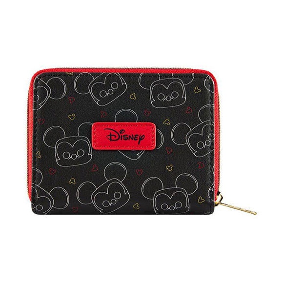 Disney - Mickey Head Zip Wallet Purse