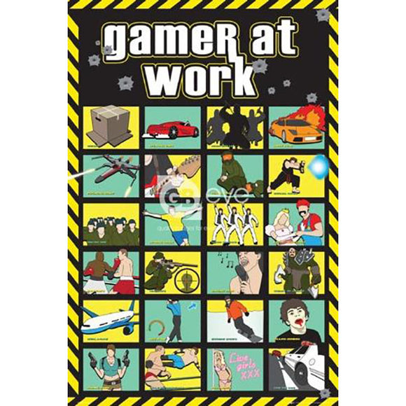 Gamer At Work - Pictures Poster