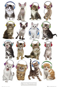 Keith Kimberlin - Kittens In Headphones Poster