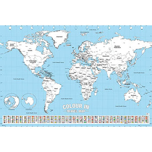 World Map - Colour In Poster