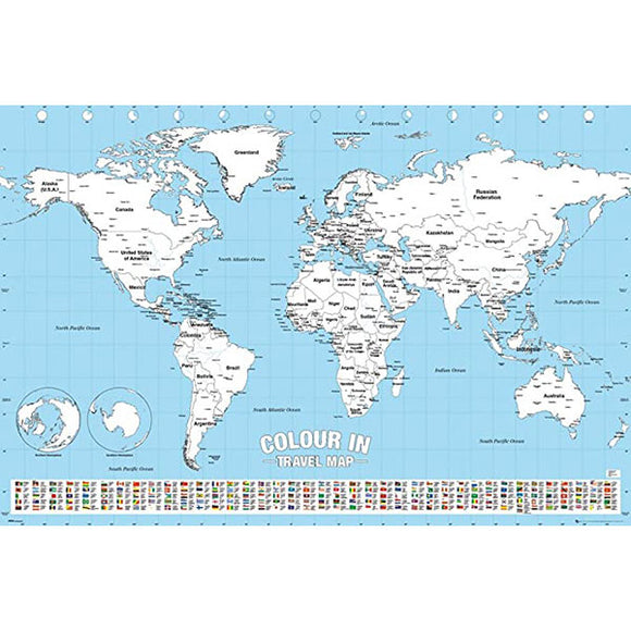 World Map - Colour In Poster
