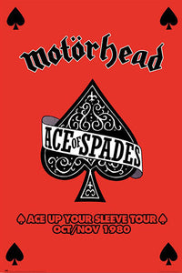 Motorhead Ace of Spades Ace Up Your Sleeve Tour 1980 Poster