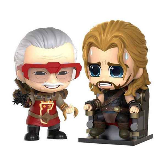 Thor 3: Ragnarok - Thor & Stan Lee Cosbaby Figure Set