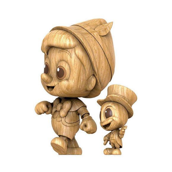 Pinocchio (1940) - Pinocchio & Jiminy Cricket (Wooden Colour] Cosbaby Figure Set