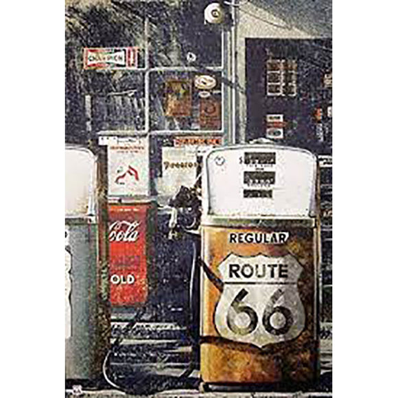 Route 66 - Gas Station Art Poster