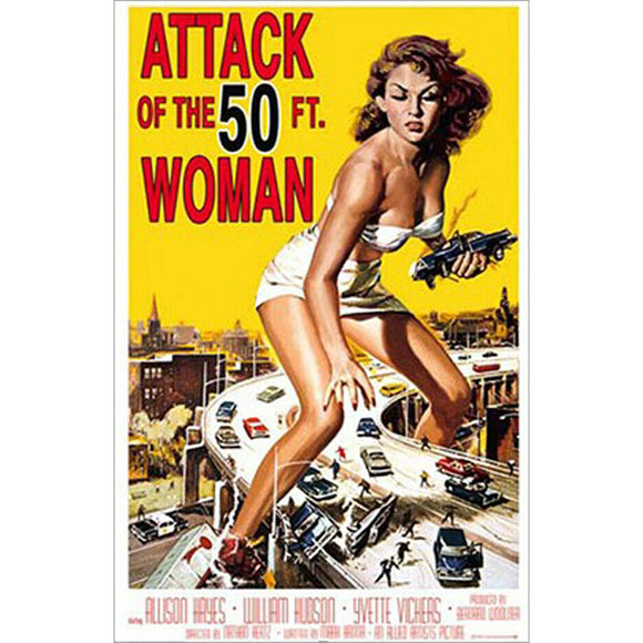 Attack of 50ft Woman (Red Text) Poster