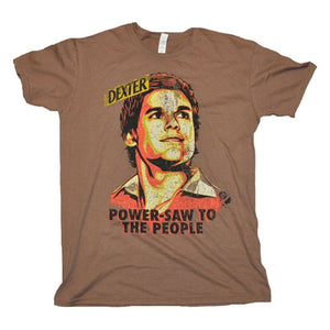 Dexter - Power-Saw Brown T-Shirt (Male Size S)