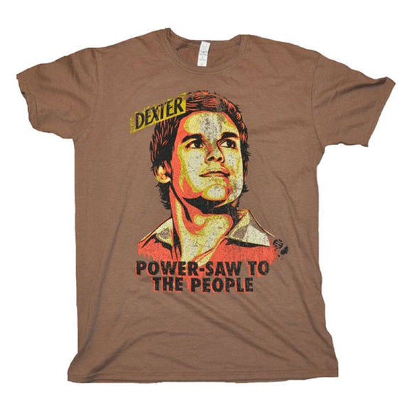 Dexter - Power-Saw Brown T-Shirt (Male Size XXL)