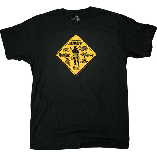 Wolf Creek - Mick Taylor Road Sign T-Shirt (Unisex Size L)