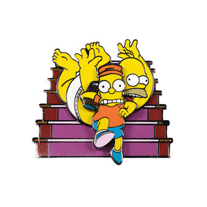 The Simpsons - Bart Raiding Homer's Change Jar Spinning Enamel Pin