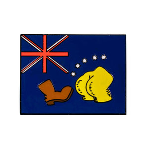 The Simpsons - Bart vs Australia Flag Enamel Pin