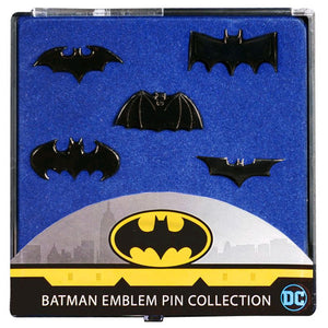 DC Comics - Batman Emblem Black Chrome Pin Collection - Set of 6